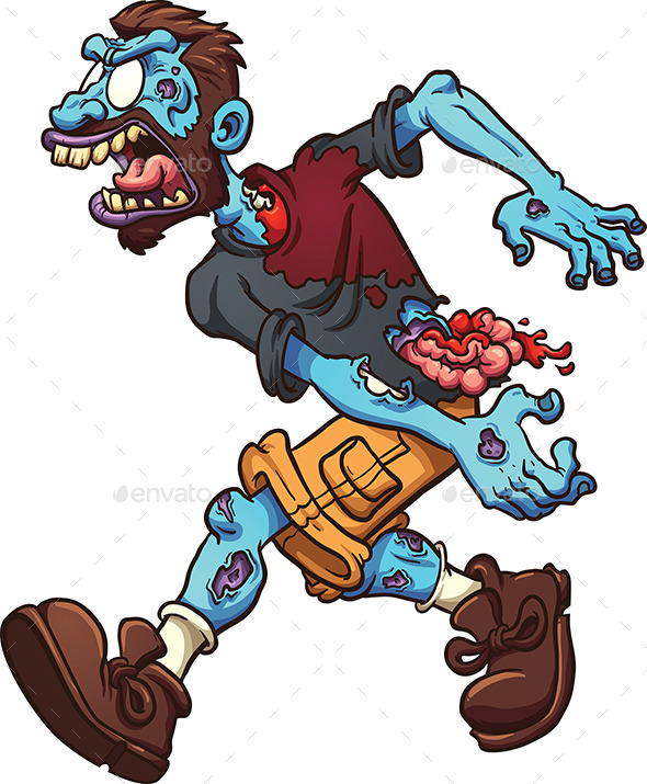 Cartoon Zombie by memoangeles | GraphicRiver